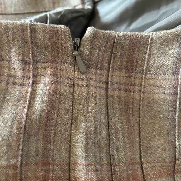 Brooks Brothers Lambswool–Cashmere Pleated Skirt – Plaid – Size 6 - Picture 5 of 7